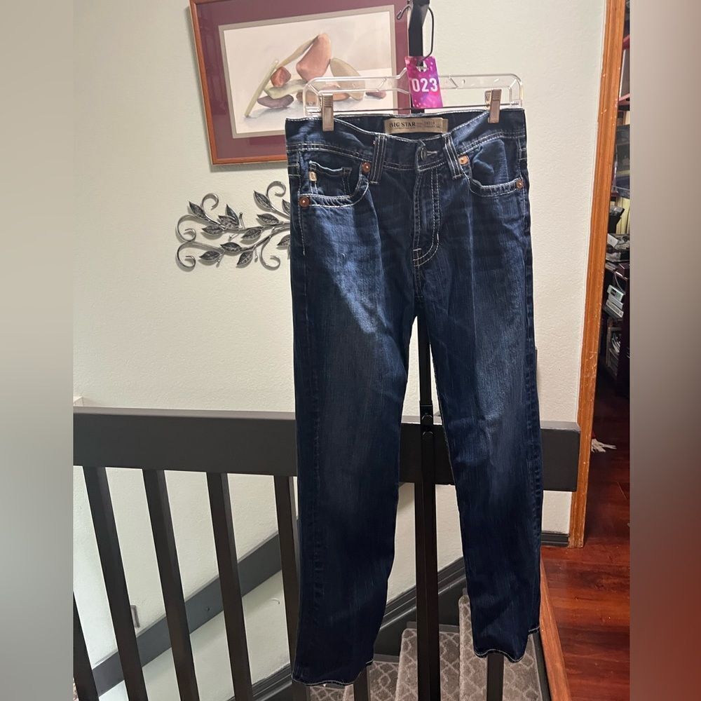 Men's Big Star Straight Blue Jeans 32 X 32 #023